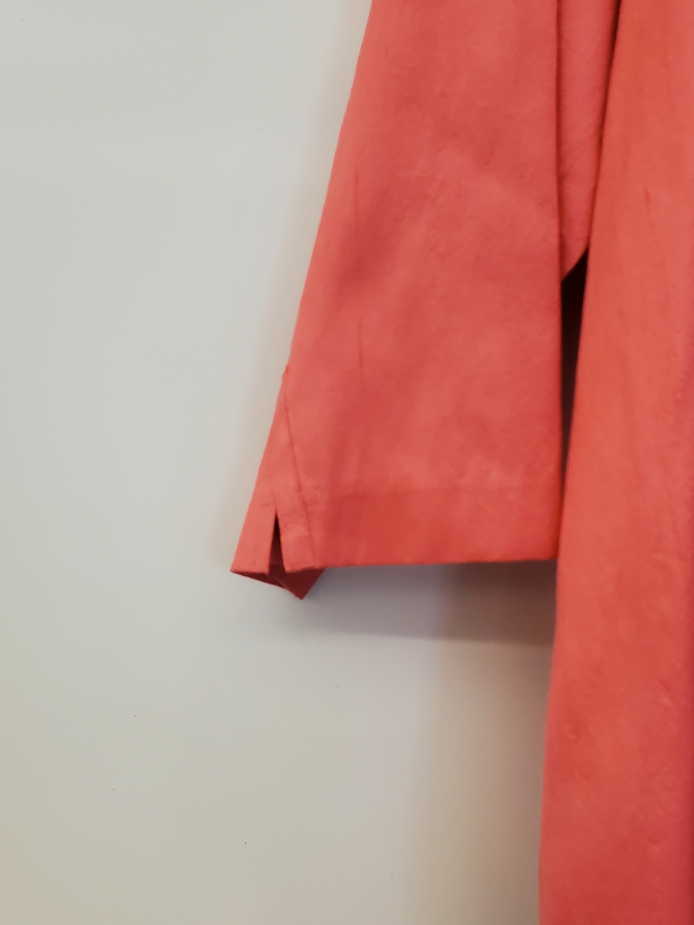 EILEEN FISHER Coral Button-Front Silk Blend Top Large - Picture 3 of 8